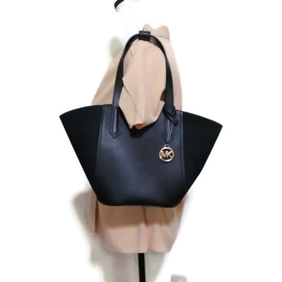 MICHAEL KORS PORTIA black leather Small Tote /NWT - Picture 2 of 8